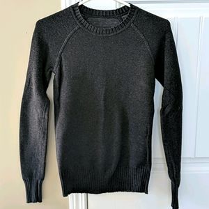 lululemon athletica Black Crew Neck Sweater